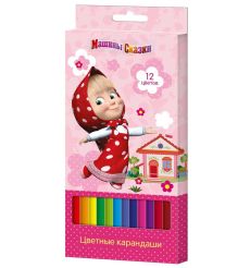 Карандаши цветные "Маша и Медведь" (12 цветов)