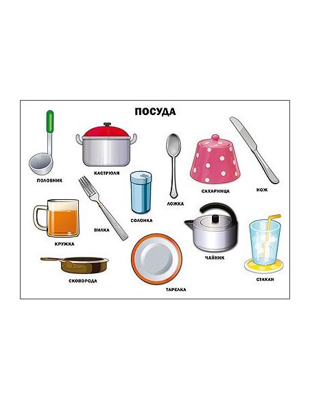 Плакат. Посуда