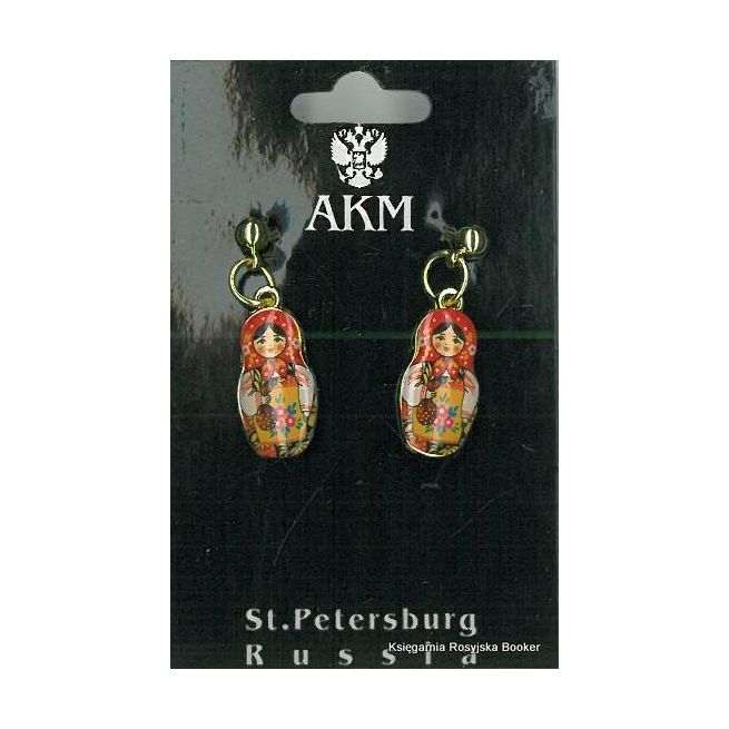 Серьги Матрешки гвоздики (пусеты)