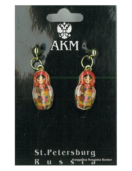 Серьги Матрешки гвоздики (пусеты)