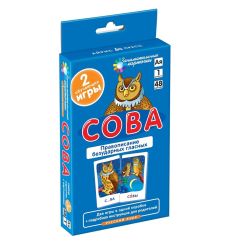 Сова. Гласные и согласные в корне слова. Набор карточек