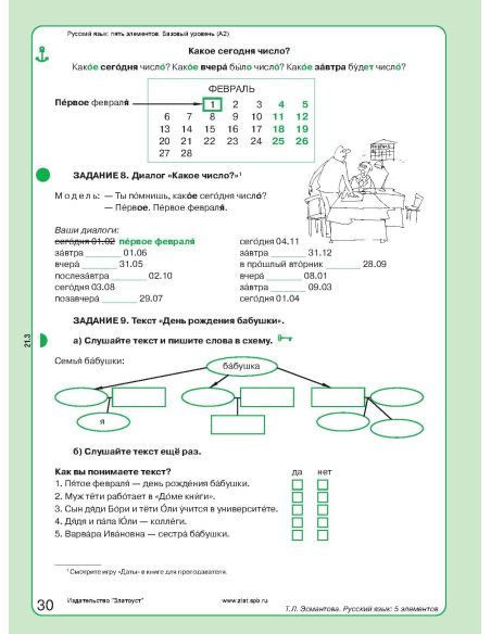 Русский язык: 5 элементов. A2
