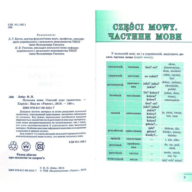Польска мова. Стислий курс граматики