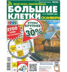 Сканворд. Большие клетки № 9 / 2025