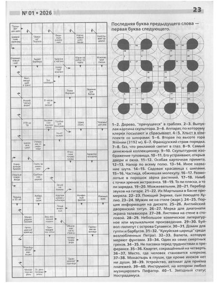 Лиза. Лед тронулся (кроссворды). № 01 / 2026